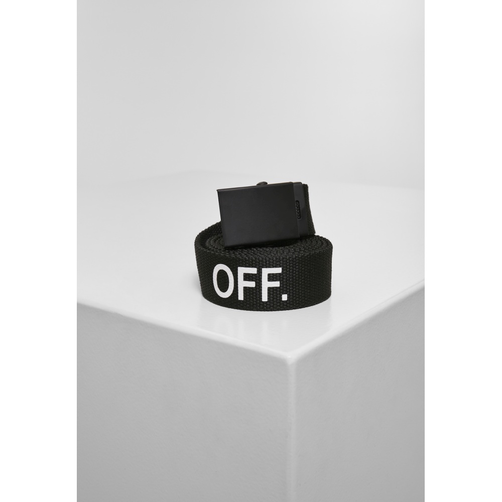 Mister Tee - OFF extra long Riem - Zwart